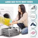 Shoe Washing Machine Bag, Shoe Laundry Bag for Washer and Dryer, Include Dry Net Bag, Reusable and Durable Zipper with Hook Design, Shoe Washing Bag for Sneaker (Yellow, 2 Pack)