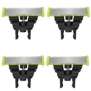 4-Pack Replacement Blades, Compatible with All Philips Norelco OneBlade Handles (QP14xx,QP19xx,QP25xx, QP26xx, QP27xx, QP28xx, QP65xx, QP66xx)(Green)