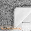 LOCHAS Bathroom Rug 36x24 Inch, Soft Thick Absorbent Microfiber Bath Rugs for Bathroom, Machine Washable, Shaggy Plush Non Slip Bath Mat for Tub, Shower Floor, Quick Dry Mats, Grey