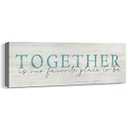 Family Wall Signs Decor Together is Our Favorite Place to Be Inspirational Quotes Wall Plaque Rustic Farmhouse Motivational Canvas Prints Wall Art for Living Room Bedroom Entryway Office Home Decor