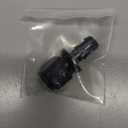 6AN Straight Push Lock Hose Fitting End Black 2PCS