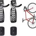 Dirza Bike Wall Mount Rack with Tire Tray - Vertical Bike Storage Rack for Indoor,Garage,Shed - Easy to install - Great for Hanging Road,Mountain or Hybrid Bikes - Screws Included - 2 Pack