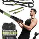 THYSOL Resistance Trainer Pro Xtreme Straps Army | Sling Trainer Set with Adjustable Door Anchor | Fitness Home Workouts - Suitable for Travelling & for Training Indoor & Outdoor