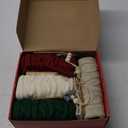 18 Inches Personalized Christmas Stockings: 4 Pack Ivory Red Green Khaki Knit Christmas Stockings Set with Name Tags Christmas Decor Neutral Xmas Decorations Holiday Farmhouse Indoor Home Decor