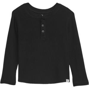 GAP Baby Boys' Thermal Long Sleeve (3-6 Months, True Black)
