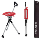 STEP2GOLD Ta-Da Chair Series 2- Portable Walking Stick, Cane with Seat, Foldable Chair, Hiking Stick, for Camping, Hiking, Lightweight Aluminum, Easy Carry, Anti-Slip