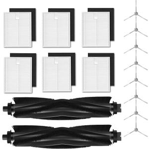 HsvrySa Replacement Parts for eufy L50, L60 Robot Vacuum Series Robot Vacuums Accessories Kit (2 Pack Roller Brush, 6 Pack Filters and Sponges, 8 Pack Side Brushes)