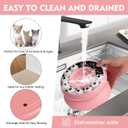 Cat Puzzle Feeder Slow Food Bowl Interactive Slow Feeder Bowl for Indoor Cats, Treat Dispensing Enrichment Toy,Mental Stimulation and Boredom Relief (Pink)