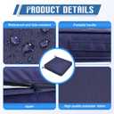 Patio Chair Cushions Waterproof Outdoor Seat Cushions for Patio Furniture 3-Year Color Fastness Garden Sofa Couch Adjustable Straps 2Pcs (Navy Blue, 19 x 19 x 3 in)