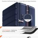 28 IN Expandable Top Opening Checked Luggage, Navy Blue