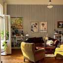 MyforHD Wallpaper Peel and Stick Wood Grating Stripe Self-Adhesive Wallpaper Faux Wood Contact Paper Wood Slats Self Adhesive Wall Paper PVC Vinyl Film Removable Waterproof 17.3" x 393"
