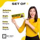 4 x Student Driver Magnet for Car - Funny Animals Please Be Patient Reflective Magnetic Bumper Sticker - Removable Novice Rookie Safety Attention Sign - Weather-Resistant - 10 x 3.5 inch (Cat)