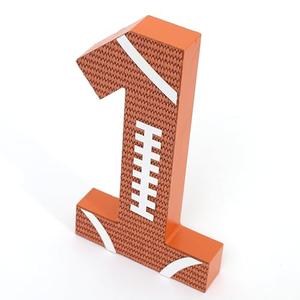 Football 1st Sign Wooden Centerpiece - 1st Year Old Football, Sports Football 1st Birthday Table Decor Sign Decoration, Baby Football Party, 1st Birthday Photo Props, Super Bowl party Decorations