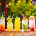 Glotoch Express 500 PCS Individually Wrapped Green Plastic Straws, 10.25'' Long, 0.24'' Diameter Disposable Drinking Straws for Every Occasion, Party, Made in USA