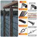 Black Stainless Steel Cable for Railing - 1000FT 1/8" T316 Wire Rope for Deck Cable Railing System Kit, 0.13 inches