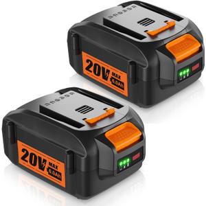 NEW LED Indicator2Pack 6.0Ah 20V Replace Battery for Worx 20V Battery Compatible with Worx 20 Volt Lithium WA3520 WA3525 WG151s WG155s WG251s WG255s WG540s WG545s Cordless Power Tools Battery