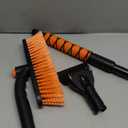 33" Extendable Snow Brush and Ice Scraper for Car Windshield, 2-in-1 Car Snow Brush & Ice Scraper with 360 Pivoting Brush Head and Comfortable Foam Grip for SUV Trucks Sedans,Orange