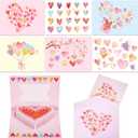 5 x 6 Sets Pop Up 3D Valentine's Day Gift Card Holders 3D Red Pink Candy Hearts Greetings Cards with Envelopes for Him Her Coworkers Teacher Sweet Day Wedding Bridal Shower Anniversary Birthday