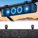 25 Inch UTV Sound Bar, ATV SoundBar Bluetooth with RGB Lighting, IP66 Waterproof Golf Cart Sound Bar, Amplified Powersports SXS SoundBar, UTV Speakers Compatible with Polaris RZR Can-Am