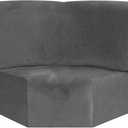 Weysat Corner Sofa Cover Stretch Corner Couch Cover Furniture Protector for Living Room Sectional Recliner Sofa Slipcover Reclining L Shape Couch Additional Seat (Light Gray,Velvet)