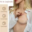 Nipple Covers for Women Triangular Ultra-Thin Sticky Reusable Silicone Adhesive Invisibility Nipple Pasties (S)