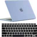 RUBAN Case for MacBook Air 13 inch Case 2022, 2021-2018 Release A2337 M1 A2179 A1932 - Protective Snap On Hard Shell Cover and Keyboard Cover for Version MacBook Air 13 with Touch Bar (Ultramarine)