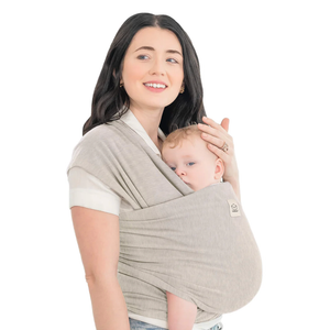 KeaBabies Baby Wrap Carrier  All in 1 Original Baby Carrier Newborn to Toddler Sling, Easy to Wear, Hands Free Bonding, Lightweight, Breathable Infant Wraps (Stone Gray)