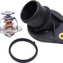 ApplianPar Engine Coolant Thermostat Housing Assembly for Jeep Liberty 2002-2012 Grand Cherokee Commander Dodge Ram 1500 Dakota 2000-2010 Nitro 2007-2011 Durango
