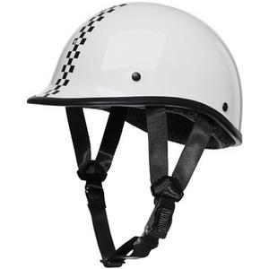TRIANGLE Half Shell Helmet Motorcycle for Adults Men German Style Scooter Moped Motorcycle Helmet, Open Face Meet Dot Approved. L