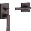 Baldwin Spyglass , Front Entry Handleset with Interior Lever, Featuring SmartKey Deadbolt Re-Key Technology and Microban Protection, in Venetian Bronze
