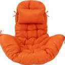 Tudomro Egg Chair Cushion Filling 2.58 kg Replacement Rocking Wicker Chair Cushions High Back Swing Hammock Egg Hanging Cushion Thicken for Indoor Outdoor Patio(Orange,1 Pc)