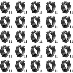 Billiards Pool Cue Clips With Screws: 30 Pieces Snooker Cue Holder Clips Pool Cue Clamps with Screws for Pool Cues Rack Storage Fishing Pole Rod Holder Clips