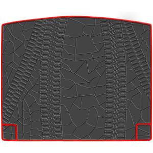 Trunk Mats Custom Fit for Jeep Compass 2017-2025 2026 Cargo Liners Black Red Rubber for All Weather Protection Heavy Duty Odorless