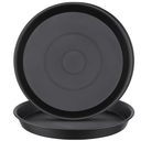 15 Inch Plant Saucer, Black Plant Plates to Catch Water, Pebble Tray for Plant Humidity, Flower Pot Saucers for Indoor and Outdoor Garden(2PCS)