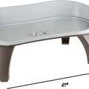 Elevated Pet Feeding Tray with Splash Guard & Non-Skid Feet, Raised Dog Bowl Stand 21 x 11 x 8.5 with Two Stainless Steel Bowls for Food & Water, Comfortable Mealtime for Dogs & Cats by PETMAKER