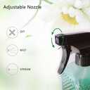 Plant Mister Glass Spray Bottle - 3 Pack 13oz Reusable Green with Adjustable Nozzle for Indoor Plants, Gardening, Cleaning, Hair Care & Household Use
