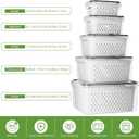 KEMETHY 5 Pack Fruit Storage Containers for Fridge with Removable Colanders - Food Storage Containers with Lids, BPA-Free Produce Containers Keep Fruits, Vegetables, Berry, Meat Fresh Longer
