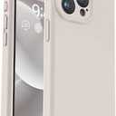 Vooii Compatible with iPhone 15 Pro Case, Upgrade Defender Liquid Silicone, [Enhanced Camera Protection] [Soft AntiScratch Microfiber Lining] Shockproof Phone Case iPhone 15 Pro 6.1 inch  Stone