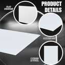 Threehoney HDPE Sheet 1/4" Thick 24 x 48 Inch, HDPE Plastic Sheet High Density Polyethylene Board Flexible Solid Plastic Block for DIY Projects Crafts Machining Home(White)