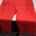 Women's Summer Casual Loose Tank Jumpsuit Sexy V Neck Front Tie Pleated Wide Legs Jumpsuit (3X-Large, Red)