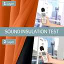 BGment Thermal Insulated 100% Blackout Curtains 63 Inch Length 2 Panels, Total Light Blocking Curtains for Bedroom, Grommet Window Drapes with Thick Black Liner, 52 Inch Wide Each Panel, Burnt Orange