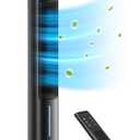 Dreo Evaporative Air Cooler, 40” Cooling Fan with 80° Oscillating, Humidifying, Removable Water Tank, Filter, Ice Packs, Remote Control, 3 Speeds, 7H Timer, Personal Swamp Cooler, Black, DR-HEC001