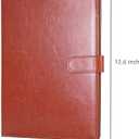 Clipboard Folder Padfolio, Mymazn Writing Portfolio Faux Leather Clipboards with Cover for Legal Pad Holder Letter Size A4 8.5 x 11 for Business Conference Notepad Clip Boards Brown