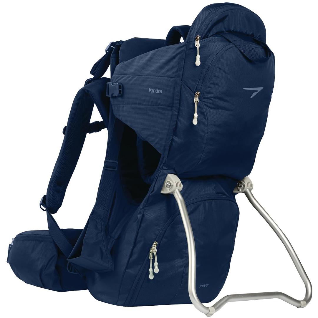 Vandra River - Scandinavian Hiking Baby Carrier Backpack - Gravity Lock Hard-Shell Frame - Nest Child Carrier for Toddler & Kids - Dust Bag, Alu Tag & More Included