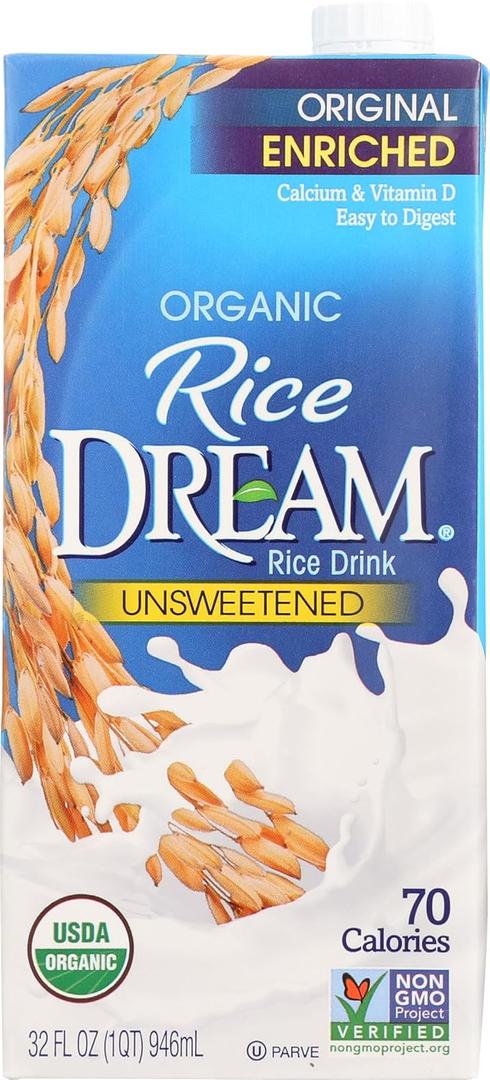 Dream Rice Drink - Unsweetened Original - 32 oz (EXP 06/26/26)