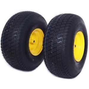 20x8.00-8 Tubeless Rear Tires, 3.5" Offset Hub, 3/4" Borehole with 3/16" Keyway, 4-Ply, Replacement for Riding Lawn Mowers, 2-Pack,yellow 20x8.00-8 Tubeless Rear Tires, 3.5" Offset Hub, 3/4" Borehole with 3/16" Keyway, 4-Ply, Replacement for Riding Lawn Mowers, 2-Pack,yellow
