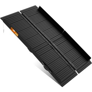 Black Aluminum Ramp 5FT, With Non-Slip Surface Wheelchair Ramp, Folding Portable Wheelchair Ramps for Home Steps,Scooter Ramp for Car, Stairs, Doorways, Curbs, 800 LBS Weight Capacity, 28.3''W x 60''L (5FT(Using height 5-15''))