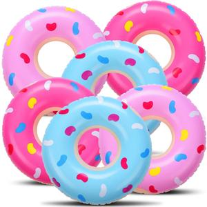 Civaner Mini Inflatable Donuts Party Decorations Blow up Donut Swimming Pool Floats Multicolored Inflatable Doughnut Tubes for Adults Birthday Party Decoration Beach Pool (Pack of 6) Civaner Mini Inflatable Donuts Party Decorations Blow up Donut Swimming Pool Floats Multicolored Inflatable Doughnut Tubes for Adults Birthday Party Decoration Beach Pool (Pack of 6)
