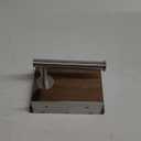 Tindbea Toilet Paper Holder with Wood Shelf, Wooden Wall Mount Tissue Paper Roll Holder, Brushed Nickel Stainless Steel Bathroom Accessories Decor Household Home Apartment Restroom Essentials (Walnut)