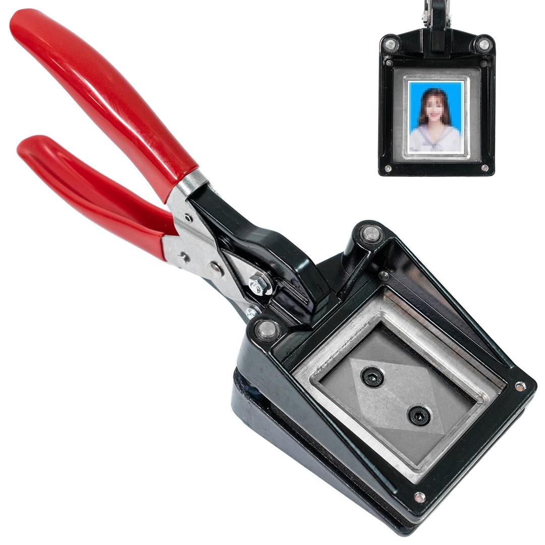 Passport Photo Cutter,35 x 45 mm Picture Cutter Machine,Handheld Paper Die Cutter Punch for ID Cards